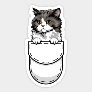 Funny Selkirk Rex Pocket Cat Sticker